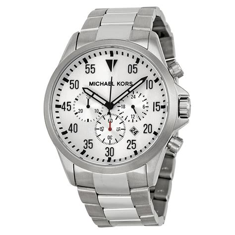 michael kors gage chronograph|michael kors chronograph watch silver.